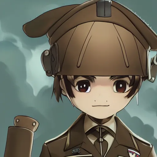 Image similar to beautiful little arian boy in nazi uniform. made in abyss art style, inspired by kris from deltarrune, cute detailed artwork, anatomically correct, soft details, ilya kuvshinov, reflection, perfect composition, portrait, illumination, digital art, detailed anime soft face, symmetrical face, western comic