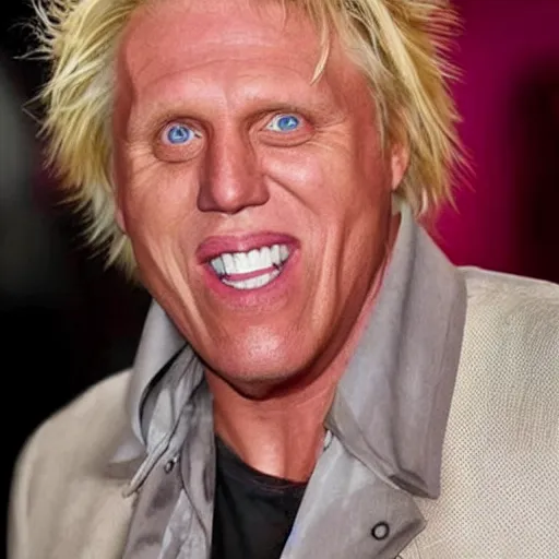 Prompt: Gary Busey as a woman