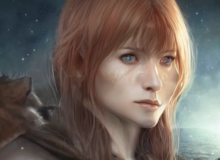 Prompt: detailed still of holo from spice and wolf in skyrim, wolfgirl, detailed realistic face, digital art, by charlie bowater, by magali villeneuve, gorgeous lighting, unreal engine, movie composition