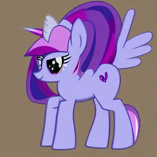 Image similar to lavender colored my little pony with a heart cutie mark