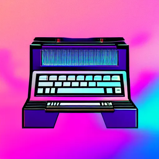 Prompt: synthwave album cover, made in powerpoint with clipart, trending on artstation, highly detailed