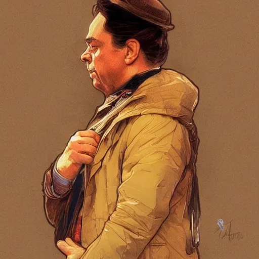 Prompt: amazing lifelike award winning pencil illustration of Del Boy trending on art station artgerm Greg rutkowski alphonse mucha cinematic