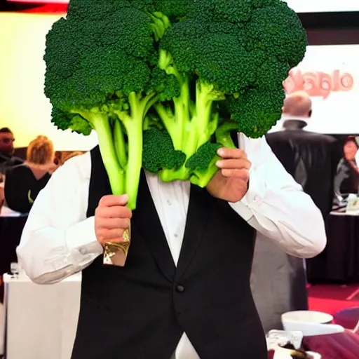 Prompt: Gooby winning the 2091 Broccoli Awards