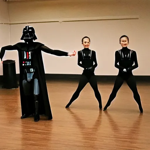 Prompt: darth vader dancing ballet