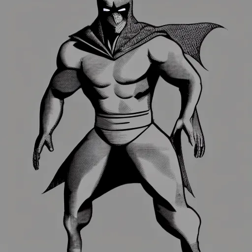 Image similar to a highly detailed digital art of a man wearing a epic homemade shadow hero costume