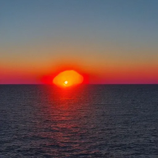 Image similar to the last sunset on earth before it explodes