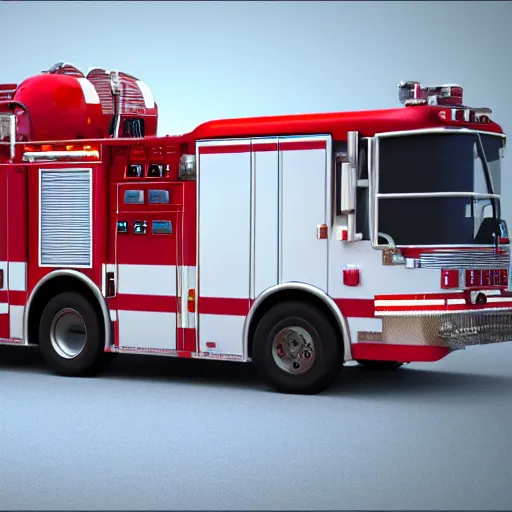 Prompt: octane 3 d render of an fire truck