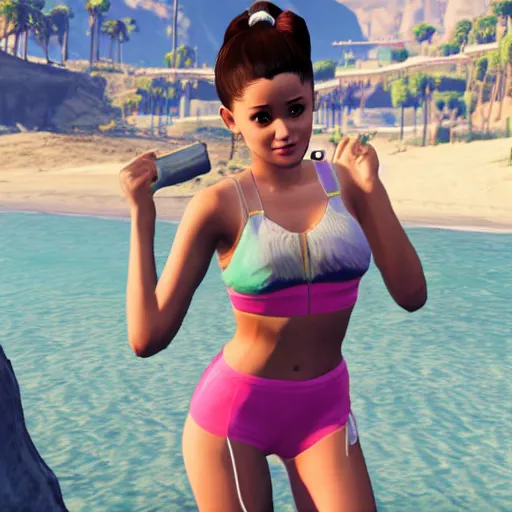 Prompt: Ariana Grande in GTA 5