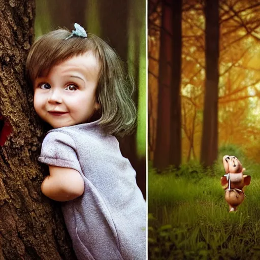 Image similar to very very very very cute V, portrait, pixar style, forest background, cinematic lighting, award winning creature portrait photography