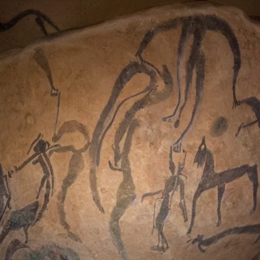 Prompt: cave painting