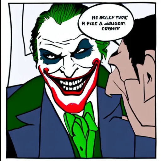 Prompt: the joker doing his taxes