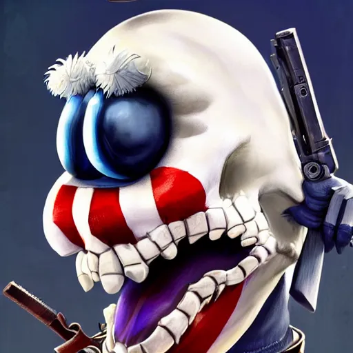 Image similar to highly detailed portrait of payday 2 jimmy, rayman legends concept art, the nightmare before christmas movie style characters, profile picture, highly detailed, digital painting, artstation, concept art, smooth, sharp focus, illustration, art by artgerm, bob eggleton, wayne barlowe, trending on artstation, 8 k