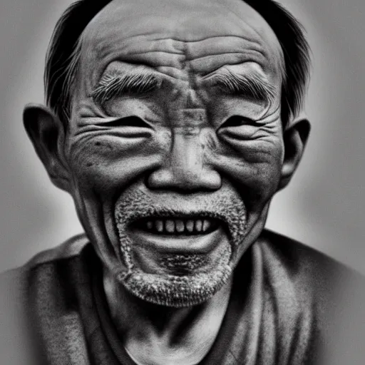 Image similar to extremely old asian man, extreme detail, photorealistic