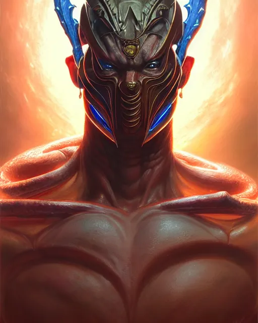 Prompt: goro from mortal kombat fantasy character portrait, ultra realistic, wide angle, intricate details, blade runner artifacts, highly detailed by peter mohrbacher, boris vallejo, hajime sorayama aaron horkey, gaston bussiere, craig mullins