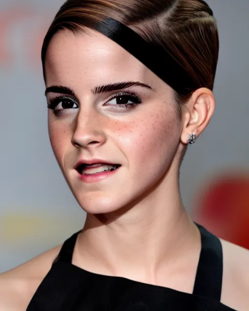 Image similar to bald emma watson