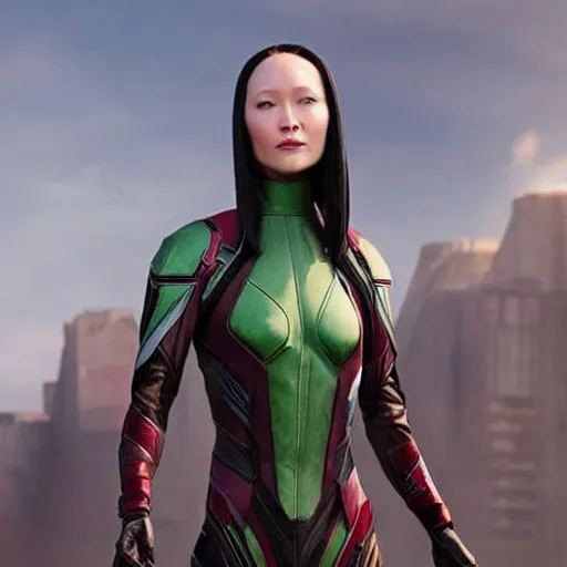 Image similar to mantis from the marvel cinematic universe as played by pom klementieff, beautiful, matte painting