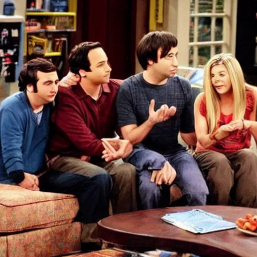 Image similar to actors from the friends cast in the big bang theory