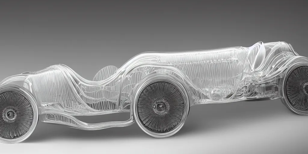 Image similar to Photo of a car designed by Rene Lalique, sigma 50mm, ƒ/8, hyper detailed.