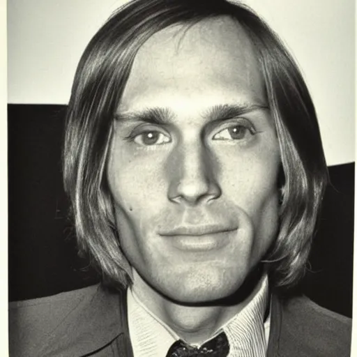 Prompt: A photograph portrait of Jerma985 with short-medium length hair a combover wearing early 1970s menswear in the early 1970s, taken in the early 1970s, grainy, taken on a 1970s Kodak Camera, realistic, hyperrealistic, very realistic, highly detailed, very detailed, extremely detailed, detailed, digital art, trending on artstation, colorized photo