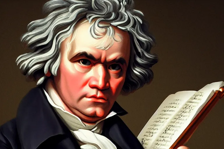 Image similar to a photo of beethoven doing the floss on tiktok, app screenshot, photorealistic, 8 k