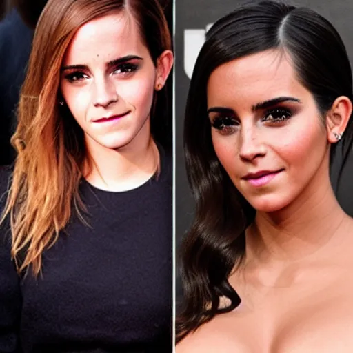 Image similar to Emma Watson and Kim Kardashian hybrid