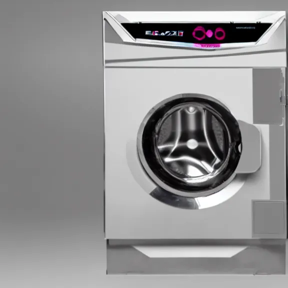 Prompt: RGB gaming washing machine manufactured by the company Razor