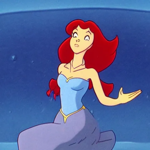 Prompt: Ariel in Nausicaa of the Valley of the Wind, Diseny animation style