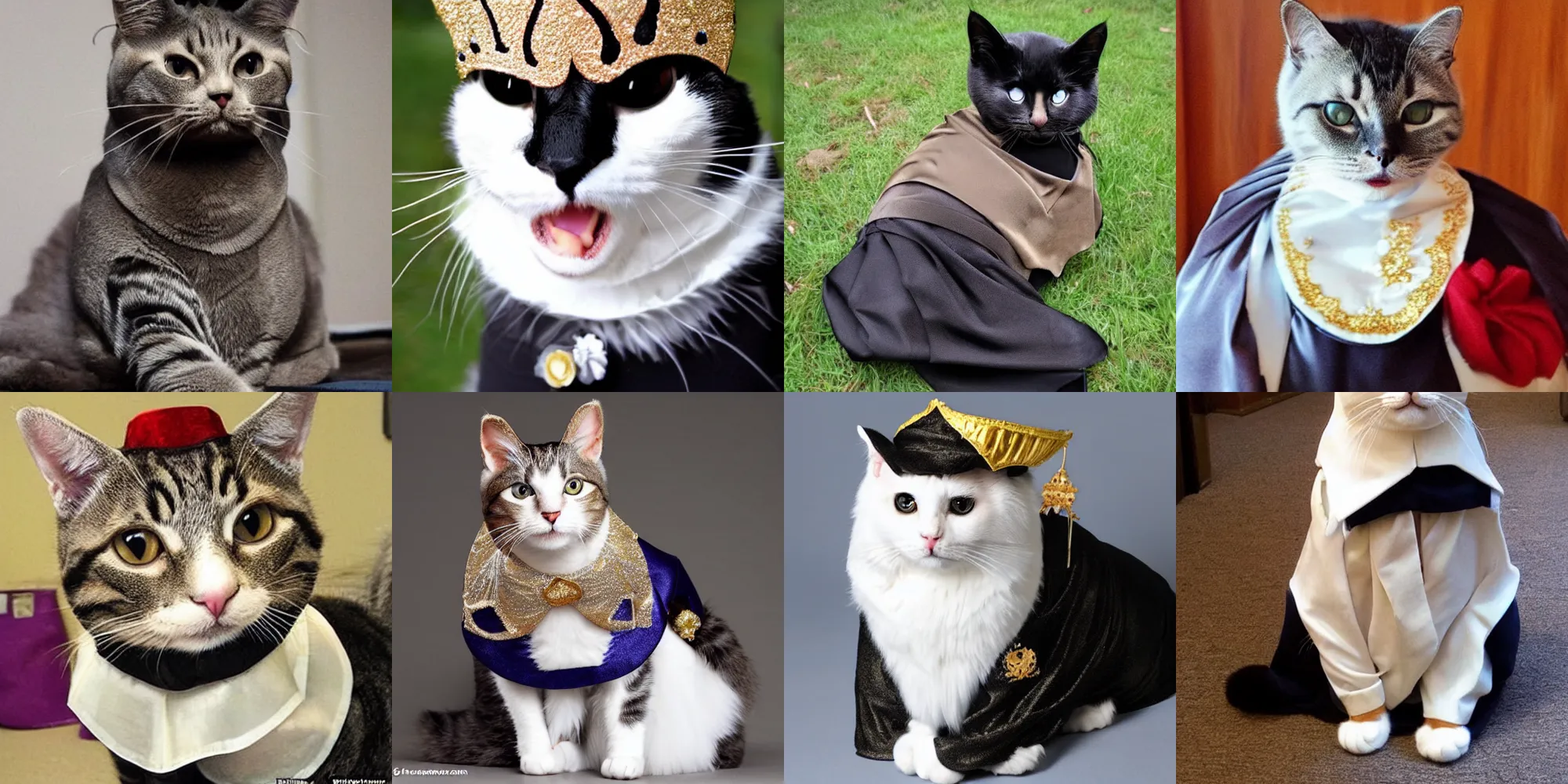 Prompt: cat dressed up like an emperor