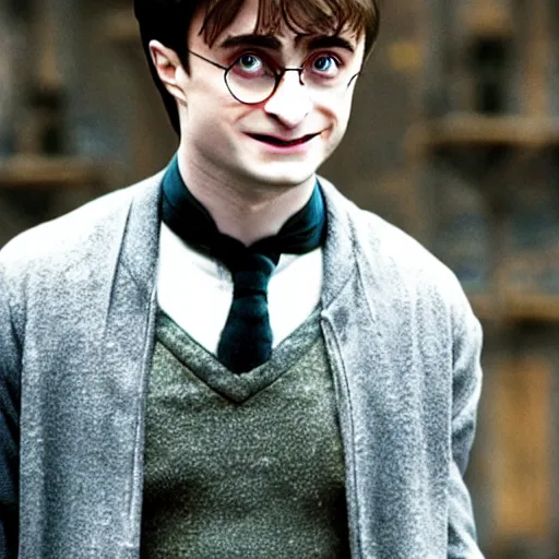 Prompt: Daniel Radcliffe as Harry Potter, film still