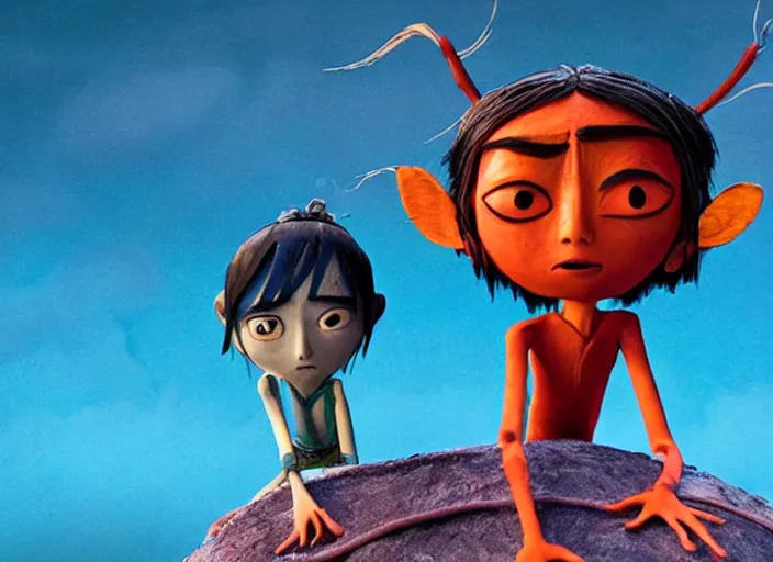 Image similar to A very high resolution image from a new movie, stop motion, Animated film Kubo, Kubo and the Two Strings, directed by wes anderson