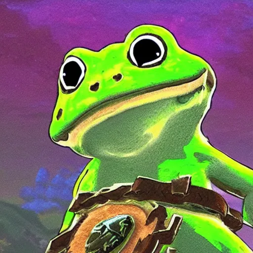 Image similar to a warrior frog in breath of the wild