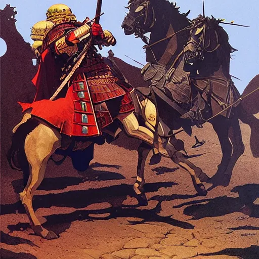 Image similar to a battle weary knight, highly detailed illustration, by angus mcbride