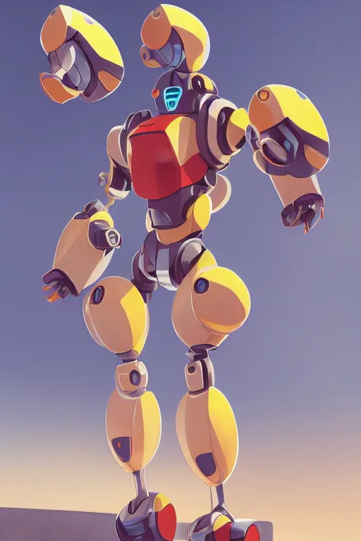 Image similar to metabots medabots medarotto medarot robot minimalist comics, behance hd by jesper ejsing, by rhads, makoto shinkai and lois van baarle, ilya kuvshinov, rossdraws global illumination ray tracing hdr radiating a glowing aura