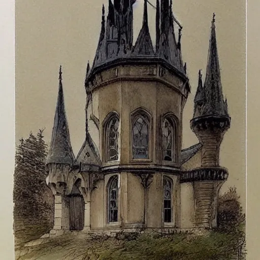 Prompt: (((((((v sketch of Gothic revival castle gatehouse))))))) . muted colors. by Jean-Baptiste Monge !!!!!!!!!!!!!!!!!!!!!!!!!!!!!!!!!!!!!!!! ((((((((((((((((((watercolor sketch))))))))))))))))))