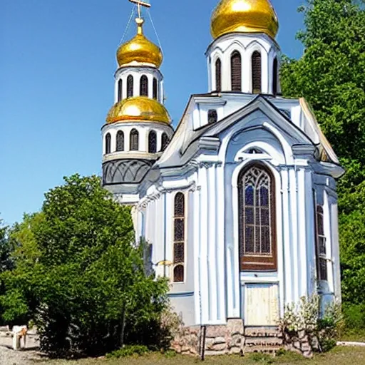 Image similar to tiny home that looks exactly like st volodymyr's cathedral.