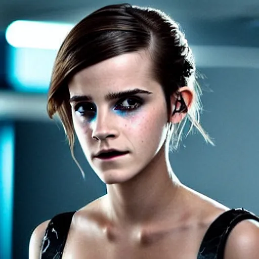 Prompt: Cyberpunk Emma Watson