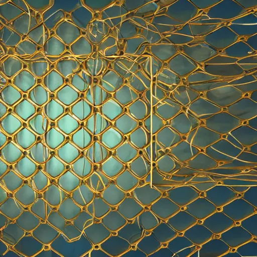 Prompt: aether conflux, swirling blue energy in a brass metallic lattice frame. Fantasy concept art, extreme detail, high octane render, 8k, high detail