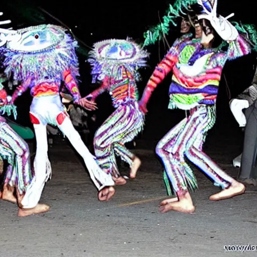 Prompt: traditional alien dance