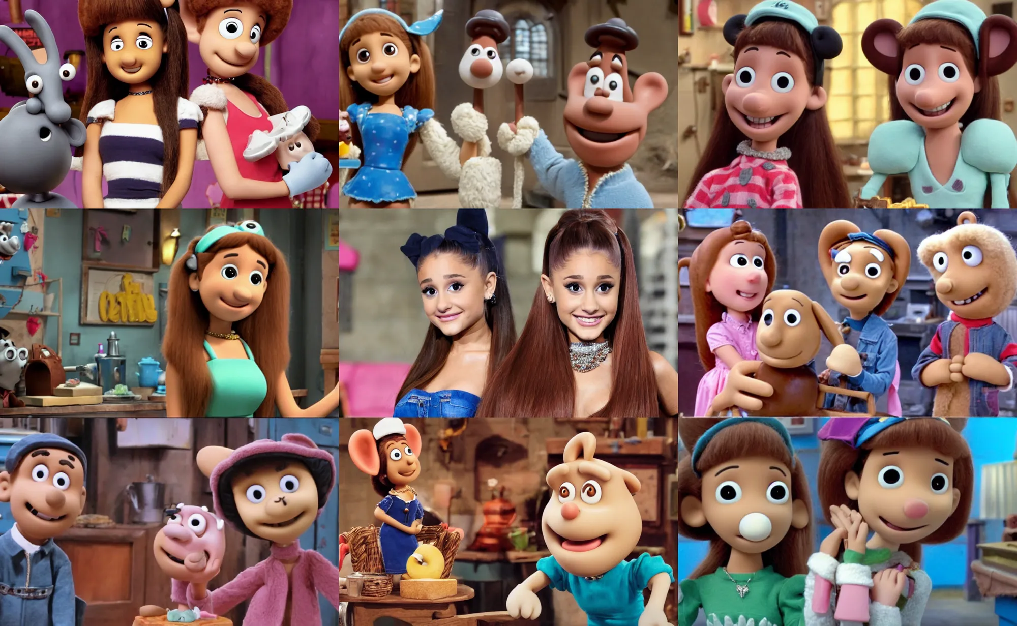 Prompt: Ariana Grande in wallace and gromit