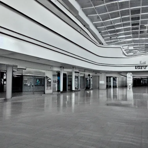 Image similar to photo of an empty mall from early 2000’s taken on an iphone 4