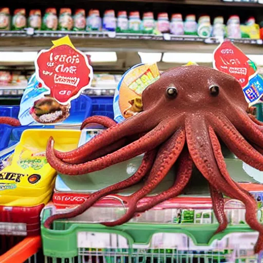 Image similar to octopus in supermarket