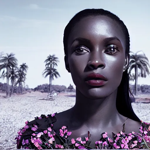 Image similar to portrait fragrance advertising campaign by richard mosse