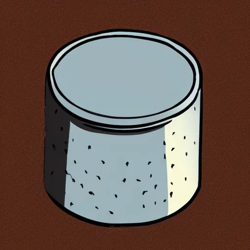 Prompt: illustration of a poo tin