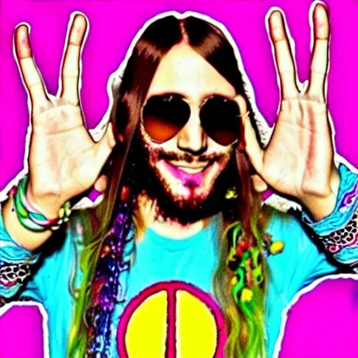 Image similar to peace sign hippie style