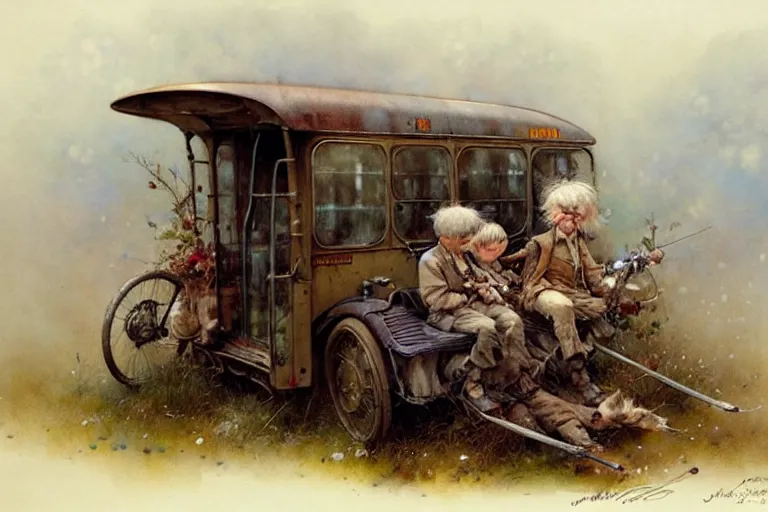 Image similar to ( ( ( ( ( bus. muted colors. ) ) ) ) ) by jean - baptiste monge!!!!!!!!!!!!!!!!!!!!!!!!!!! high resolution