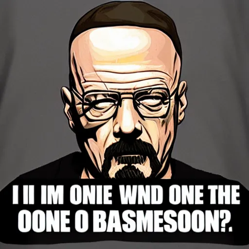 Image similar to i am the one who knocks!