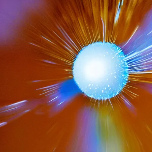 Prompt: a photo of a bullet hitting a water ballon, fast shutter speed, high speed, action photo, 1 / 1 0 0 0 sec shutter