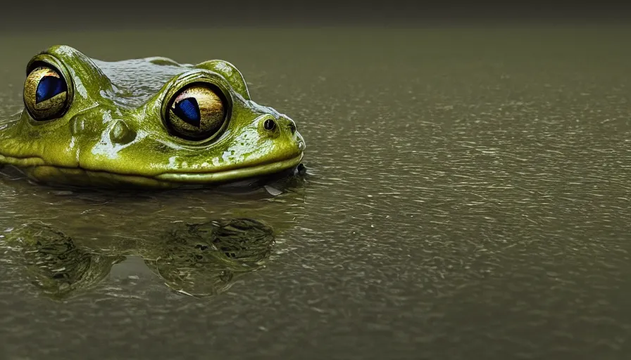 Prompt: ugly human frog in the swamp, big eyes, claws, hyperdetailed, artstation, cgsociety, 8 k