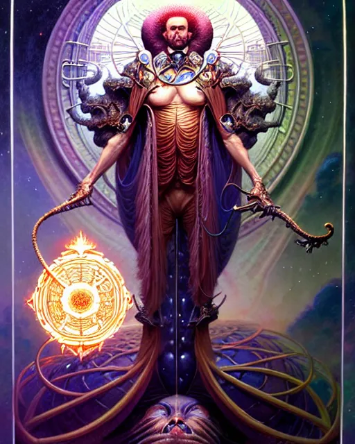 Image similar to the emperor tarot card, fantasy character portrait made of fractals, ultra realistic, wide angle, intricate details, the fifth element artifacts, highly detailed by peter mohrbacher, hajime sorayama, wayne barlowe, boris vallejo, aaron horkey, gaston bussiere, craig mullins