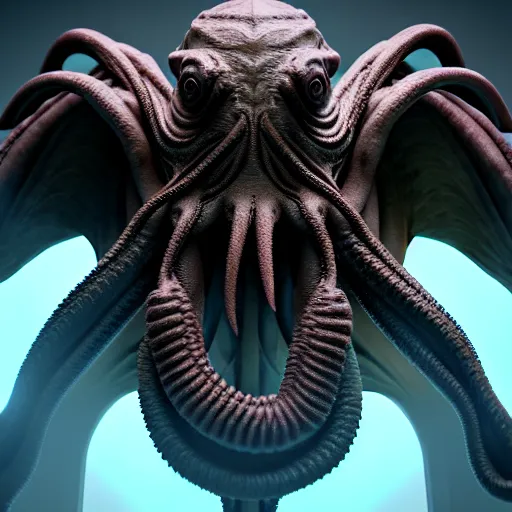 Prompt: cthulhu, octane render, unreal engine, ultradetailed, stylized as a 3 dimensional render